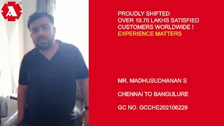 Mr.  Madhusudhanan S, Chennai to Bangulure, Assistant Manager, TVS Motor Company